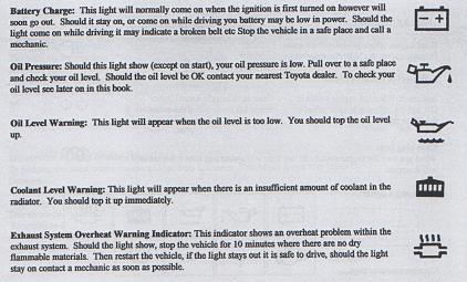toyota dashboard lights and their meanings #2