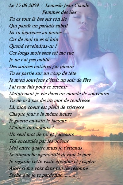 Femmes Des Iles Poeme De Jcl