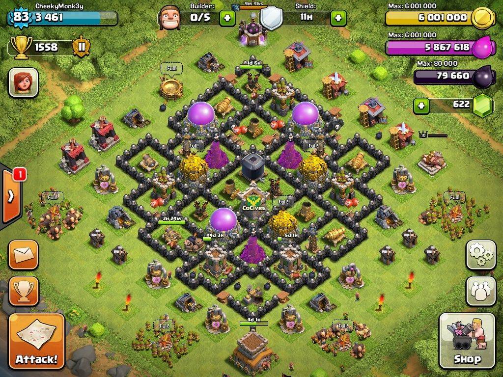 clash of clans best th8 farming base, football - coc-games: clash of clans ...